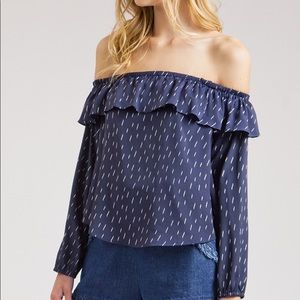 Thunder bolt off the shoulder blouse